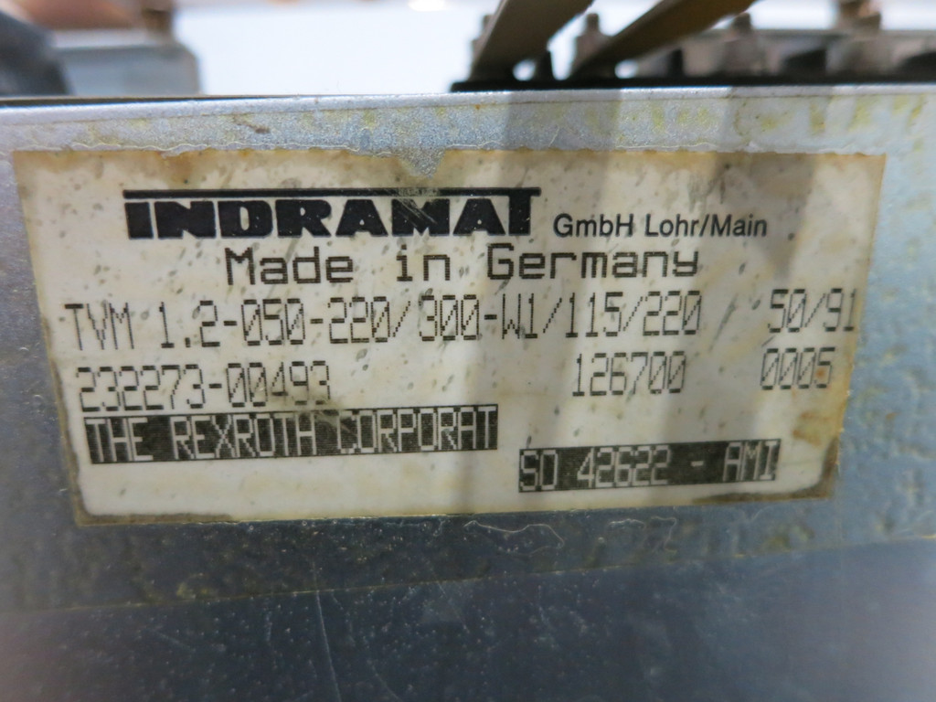 Indramat AC Servo Power Supply + Controller TVM 1.2-050-220/300 TDM 3.2-020-220 (DW2857-1)