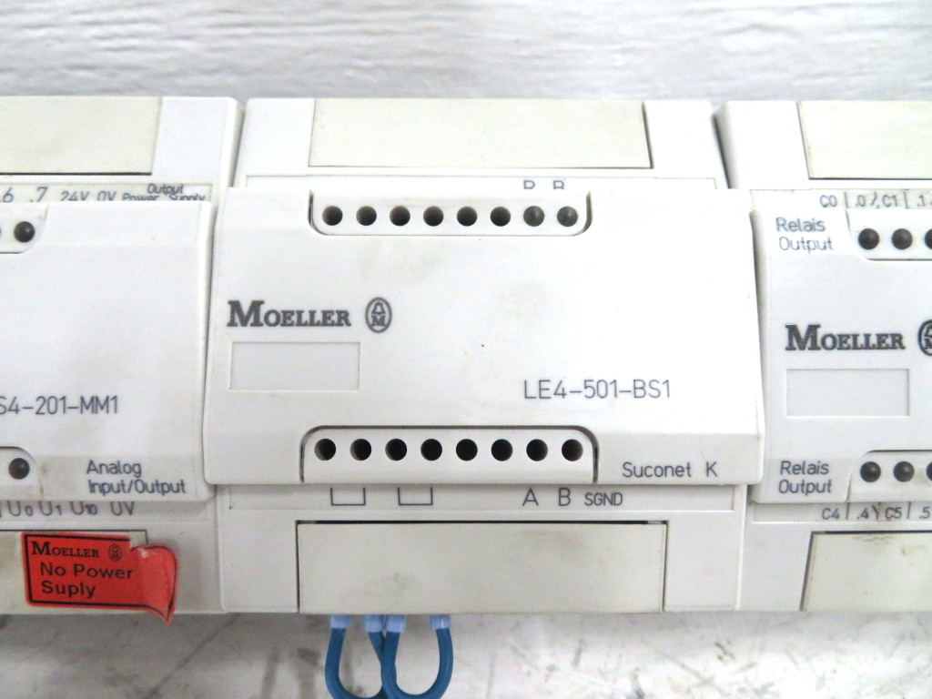 Moeller PS4-201-MM1 + LE4-501-BS1 + LE4-108-XR1 + LE4-116-DX1 Compact PLC Module (DW3143-6)