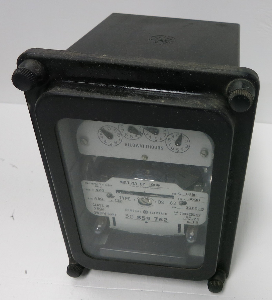 General Electric 700X63G17 Polyphase Watthour Meter 3PH DS-63 Relay GE Watt Hour (GA0510-1)