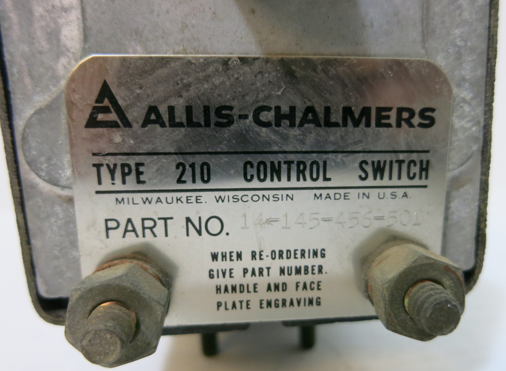 Allis-Chalmers 210 Circuit Breaker Trip Close Control Switch PN. 14-144-456-501 (GA0543-1)