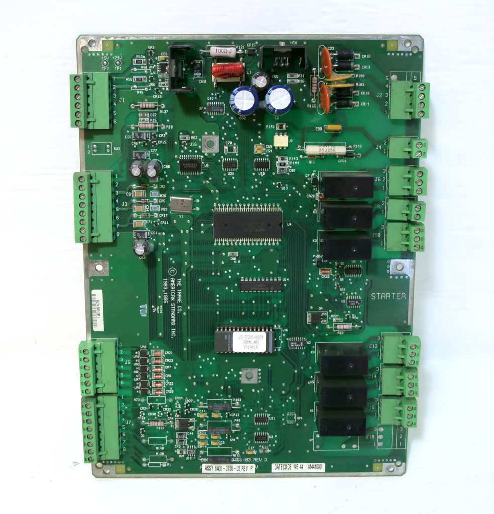 Trane 6400-0756-05 Rev P Control Board American Standard 6400-0755-03 Rev D (DW3244-1)