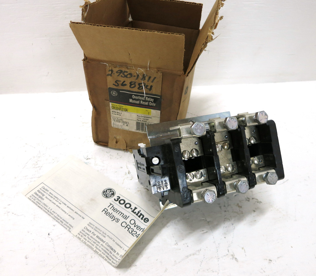 NEW GE CR324F210A Size 4 Thermal Overload Relay Starter Manual Reset 2-Leg Block (DW3478-1)