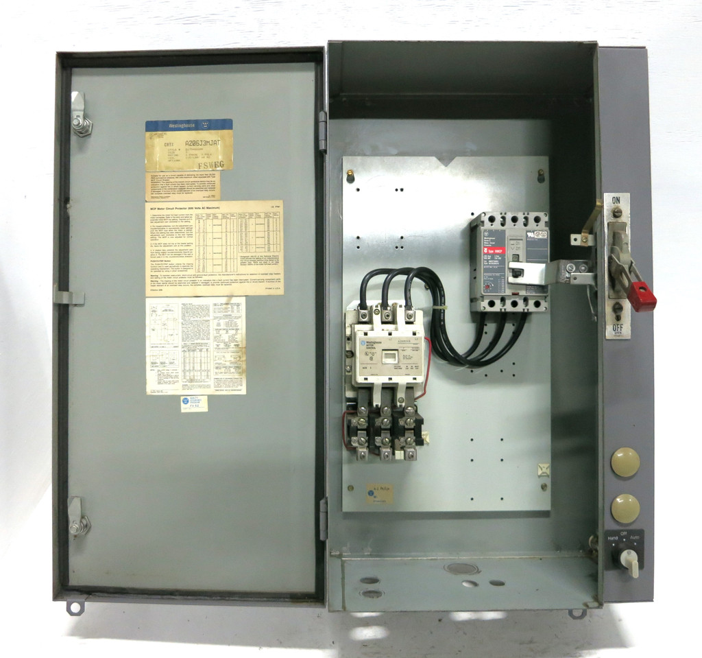 Westinghouse Size 3 Starter 100 Amp Breaker Combination Combo Box 100A Type 12 (DW3554-1)