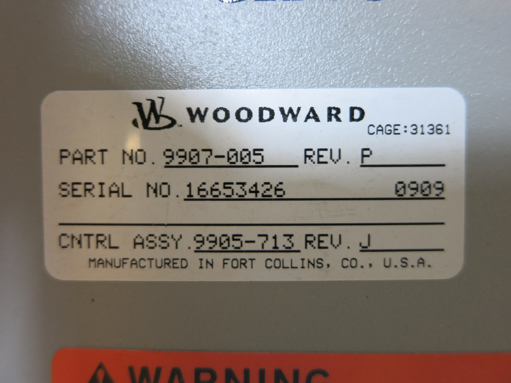Woodward 9907-005 Rev P Master Synchronizer and Load Control Relay PLC 9907005 (DW3606-1)