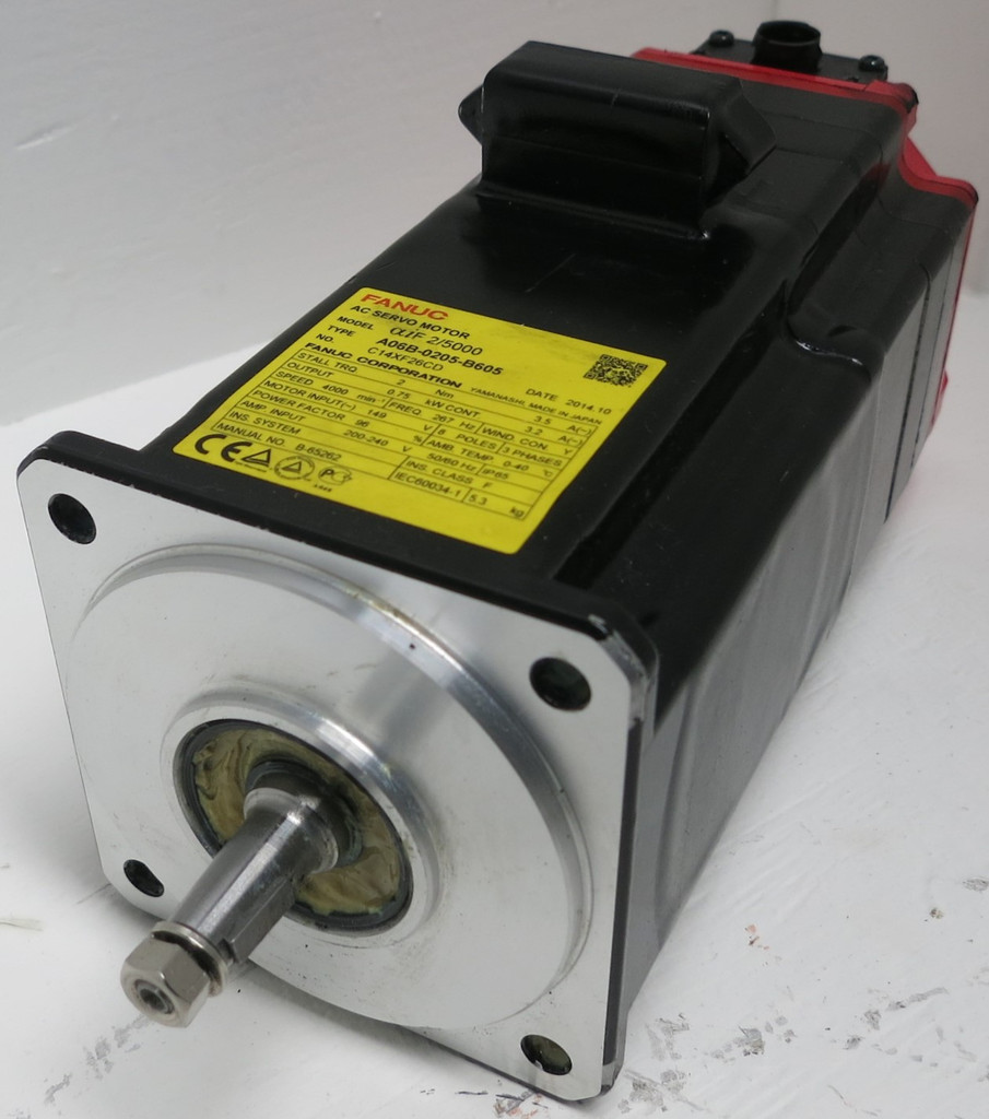 Fanuc aiF 2/5000 i A06B-0205-B605 4000 RPM AC Servo Motor Pulsecoder aiAR128 (GA0718-21)