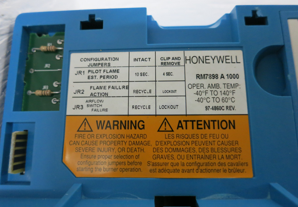 Honeywell RM7898-A-1000 Burner Control Module Temperature Controller 7800 Series (GA0727-2)