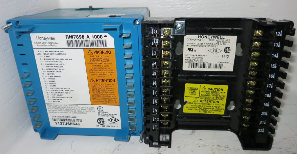 Honeywell RM7898-A-1000 Burner Control Module Temperature Controller 7800 Series (GA0727-2)