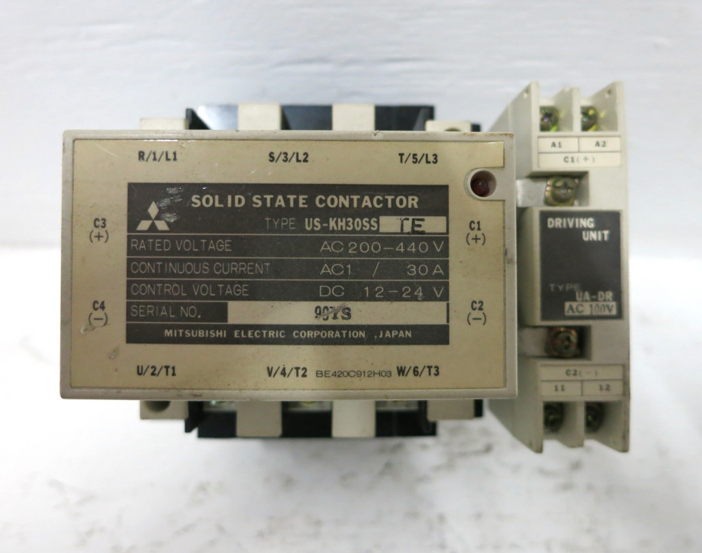 Mitsubishi US-KH30SS TE Motor Contactor 30A 200-440V 12-24V DC Control 30 Amp (DW3673-1)