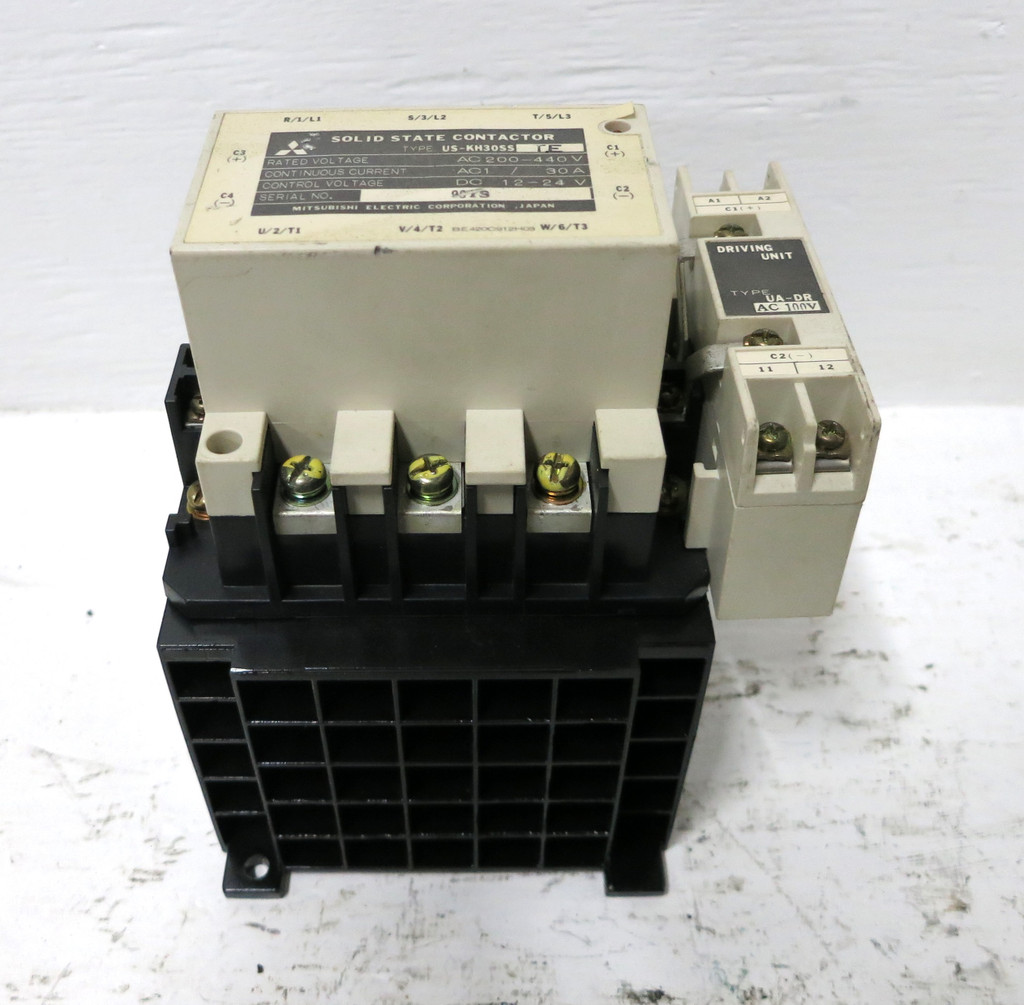 Mitsubishi US-KH30SS TE Motor Contactor 30A 200-440V 12-24V DC Control 30 Amp (DW3673-1)