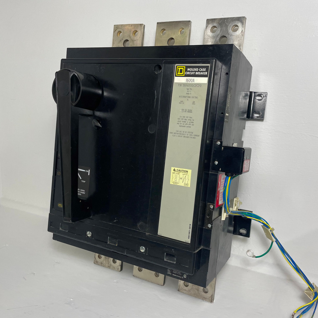 Square D PAF361600DC2C20 1600A DC Circuit Breaker w/ Aux 3P PAF361600DC 1600 Amp (EM4284-3)