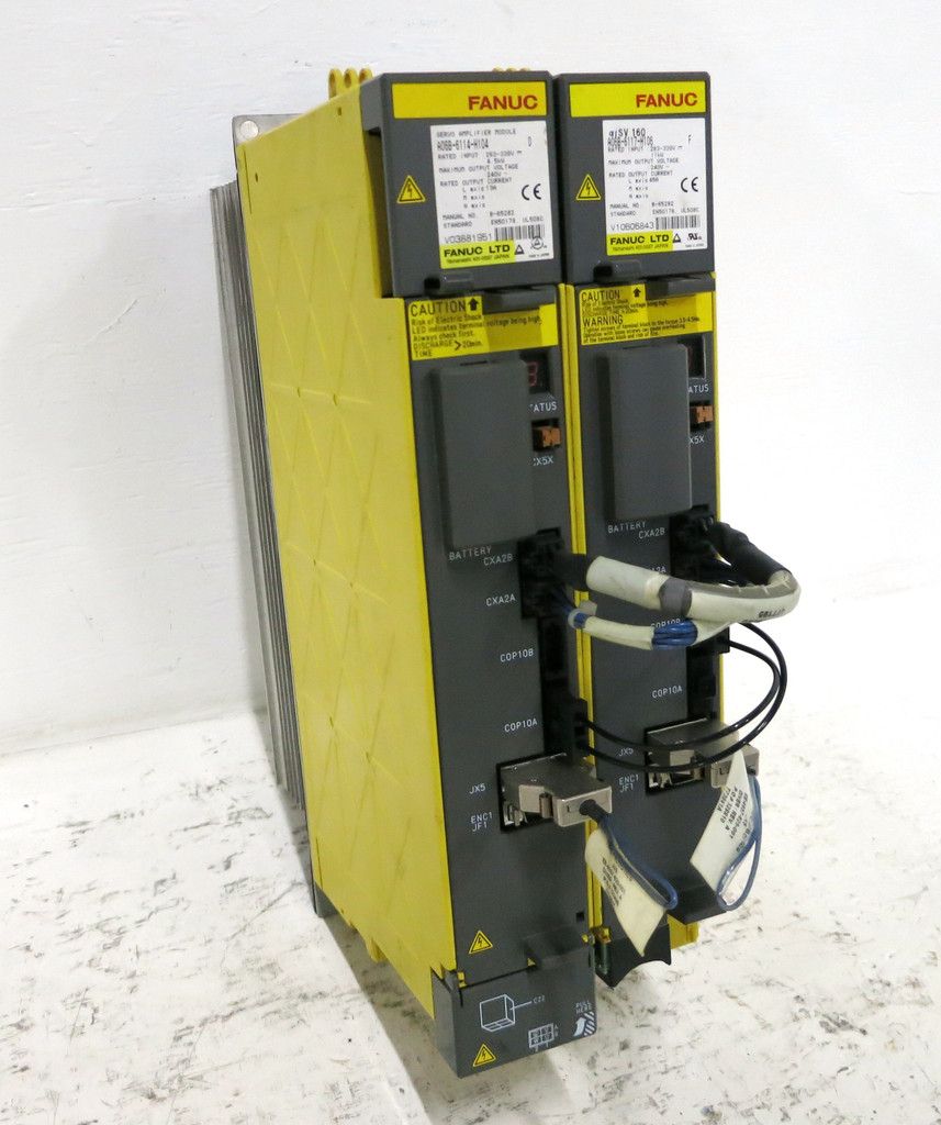 GE Fanuc A06B-6177-H106 + A06B-6114-H104 Servo Amplifier aiSV 160 Module PLC (DW3801-1)