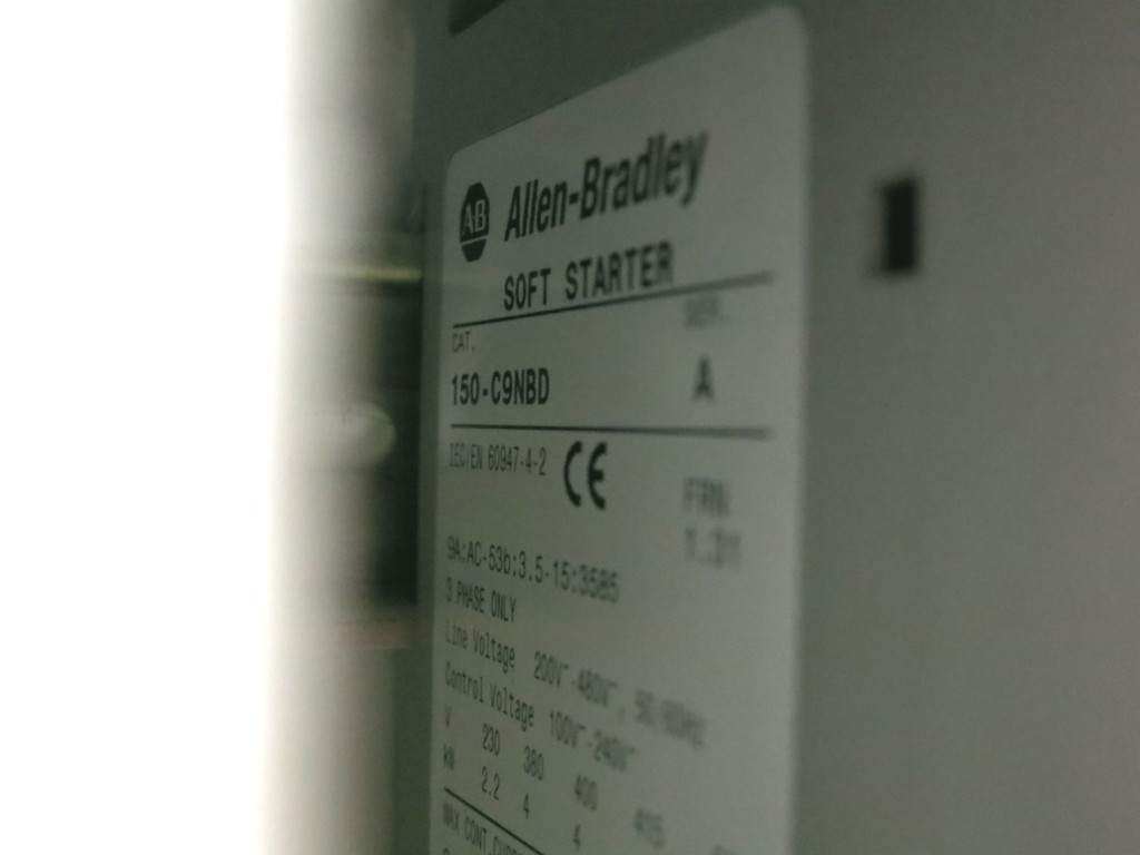 Allen Bradley 2100 30A Fusible 5HP 150-C19NBD Soft Starter 12" MCC Bucket 30 Amp (DW3888-1)