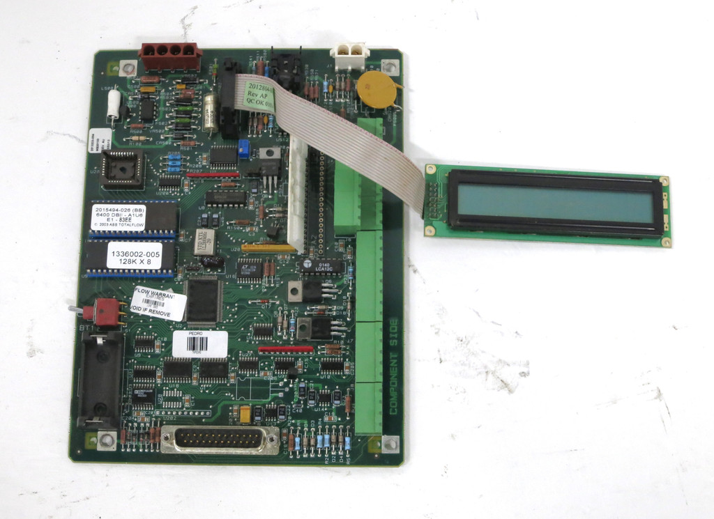 ABB 2015333-004 Rev AU Control Board w/ Display Card PLC TotalFlow 2015334-002 (DW3891-1)