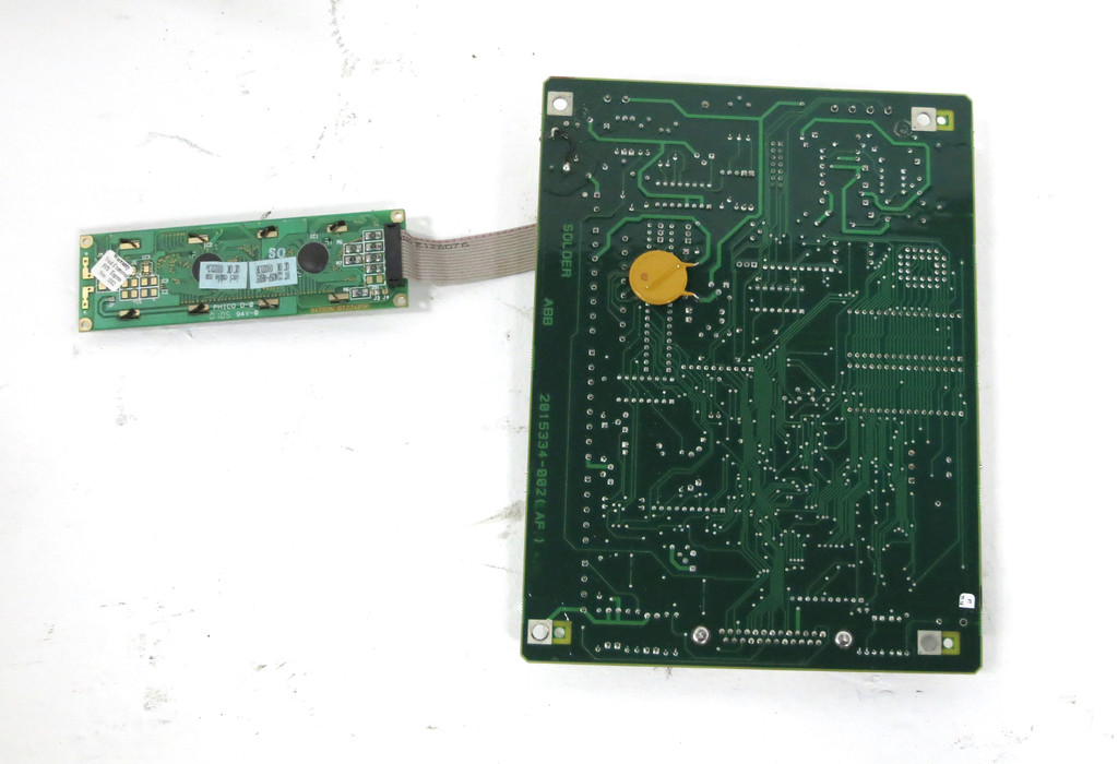 ABB 2015333-004 Rev AT Control Board w/ Display Card PLC TotalFlow 2015334-002 (DW3890-2)
