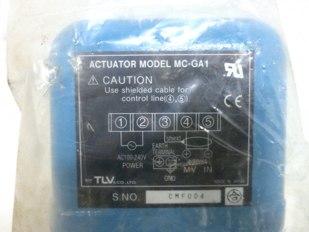 NEW TLV MC-GA1 Actuator 1/2" Valve Control MCGA1 NIB (DW4062-6)