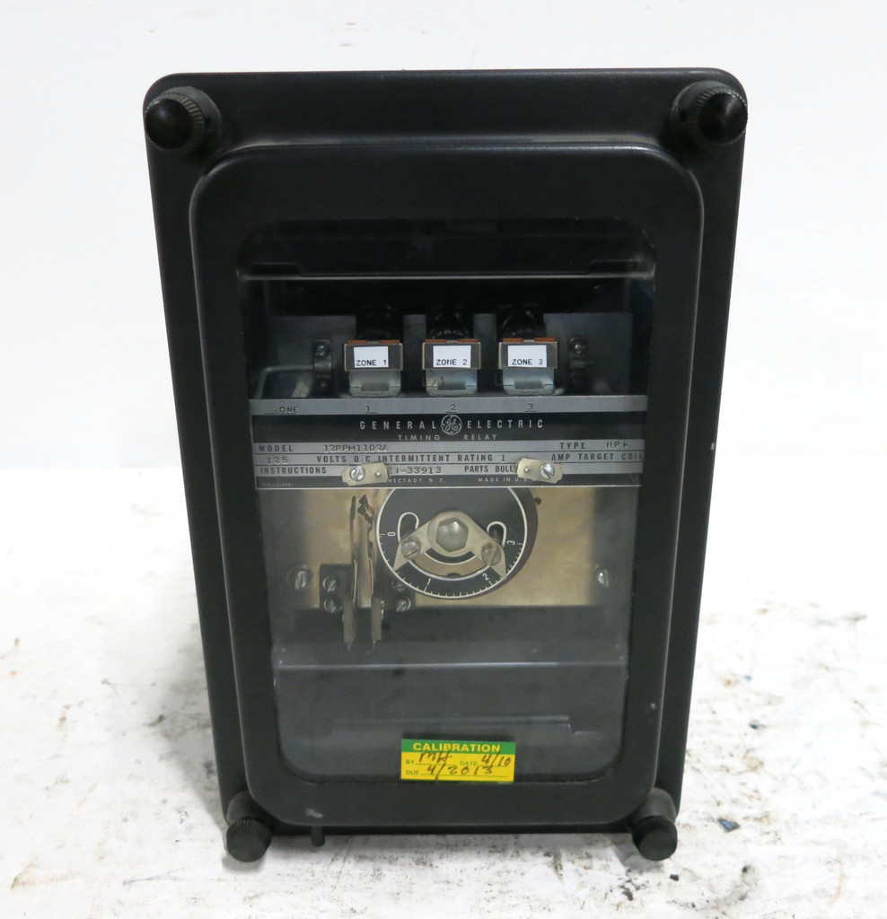 GE 12RPM11D2A Timing Relay Type RPM 125 VDC 1A General Electric (DW4077-1)