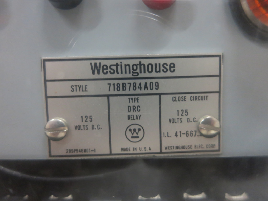 Westinghouse 718B784A09 Type DRC Timer Relay Reclose Reset (DW4130-2)