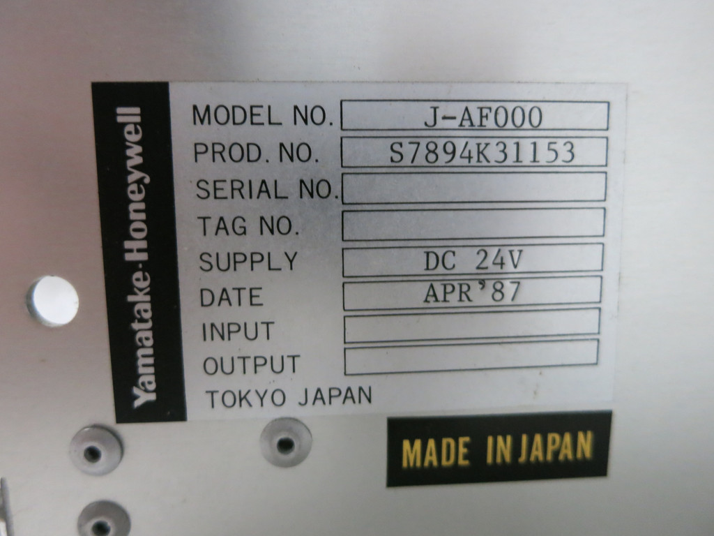 Yamatake Honeywell J-AF00 PLC Rack 82407021-001 Chassis JAF00 Module (DW4149-4)