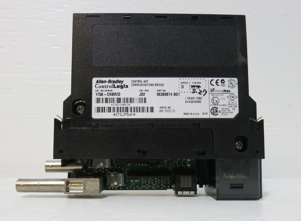 Allen Bradley 1756-CNBR/D F/W Rev 5.27 J02 Control Net Communications Bridge PLC (GA0952-1)