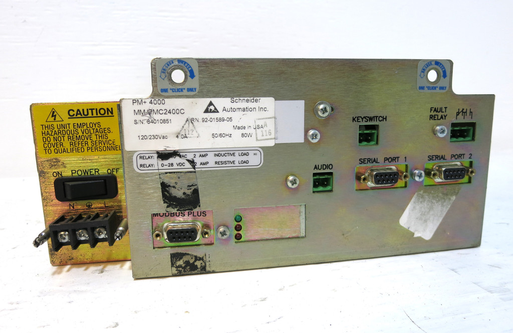 Schneider PanelMate Plus PM+ 4000 Controller MM-PMC2400C 92-01589-05 Modicon (DW4206-1)