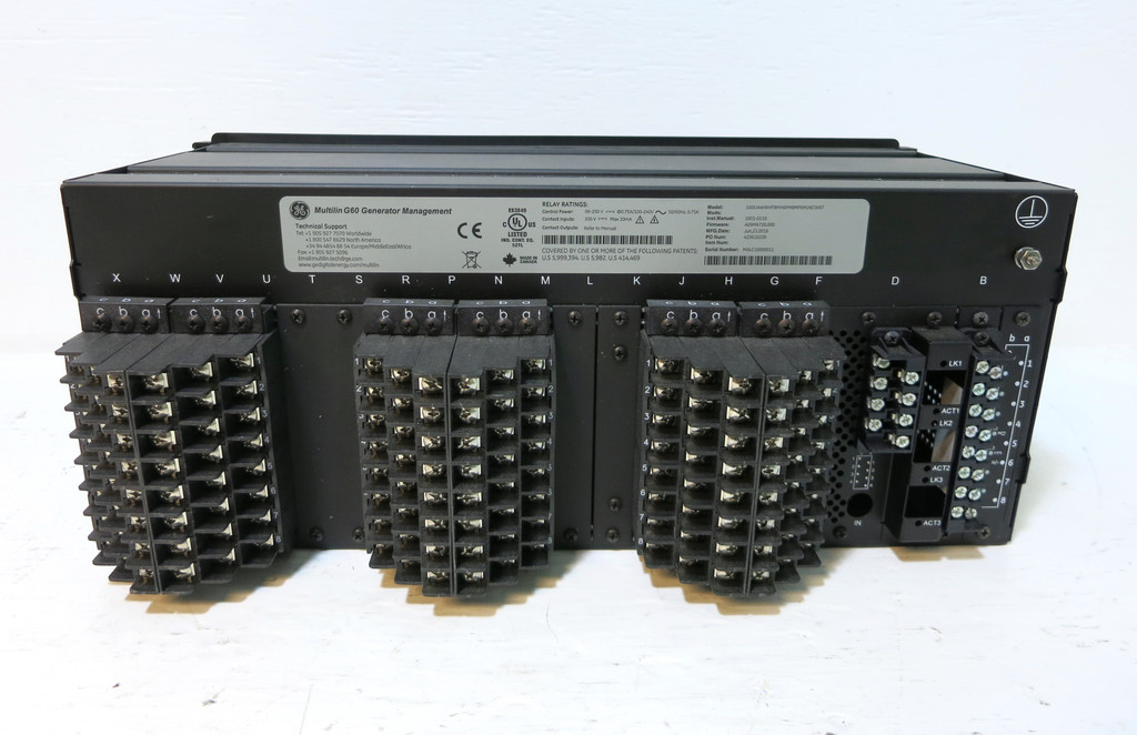 GE Multilin G60 Generator Protection System UR PLC Rack w Display Panel NO PLCS (DW4276-1)