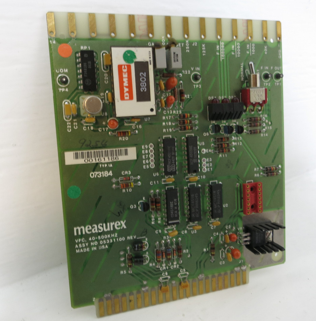 Measurex 05331100 Rev. B VFC 40-500KHZ Module Board PLC 053311-00 Dymec (GA1035-4)