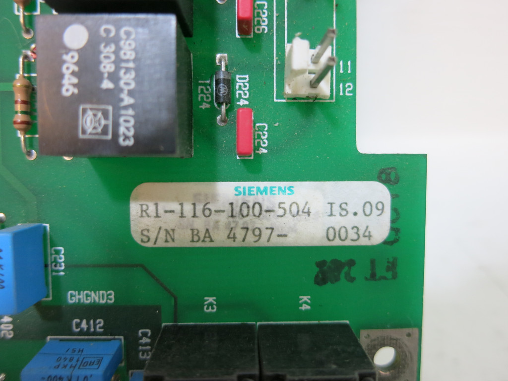 Siemens R1-116-100-504 SIMOREG DC Drive Control Board Microprocessor R1116100504 (DW4394-1)