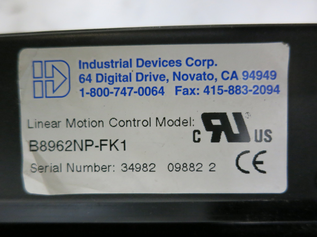 Industrial Devices B8962NP-FK1 Linear Motion Control 2-Axis Digital Servo Drive (DW4405-1)