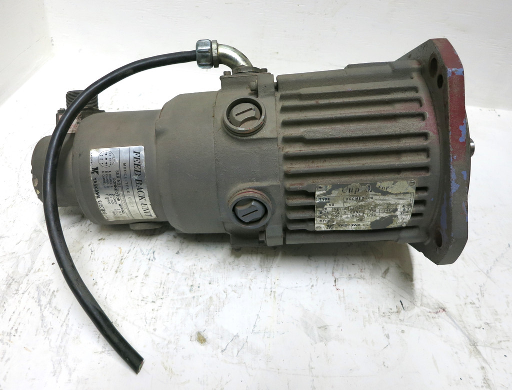 Yaskawa UGCMED-08-YR23 Servo Motor TFUE-05ZC7 Feed Back Unit 0.75kW 1750RPM 144V (DW4409-2)