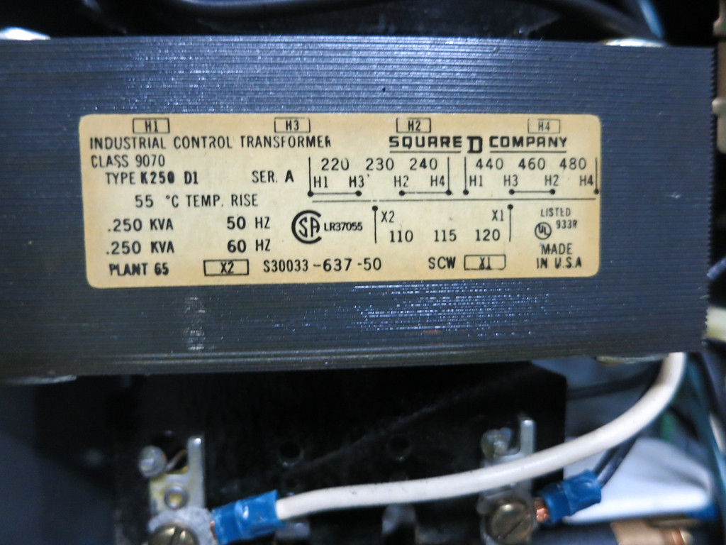 Square D SK5271R Form F30 Class 9070 Transformer Disconnect Switch 250 VA 60 Hz (GA1109-1)