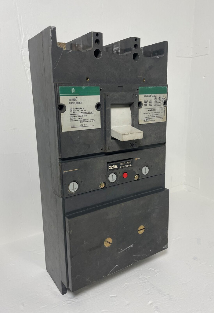 GE TB43225AF14 225A Tri-Break Circuit Breaker 225 Amp Trip 3P General Electric (EM4411-1)