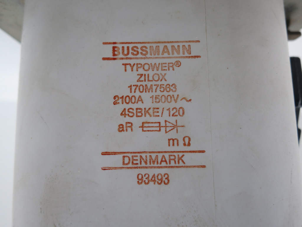 Bussmann 170M7563 2100A 1500V Fuse Typower Zilox 4SBKE/120 (DW4506-12)