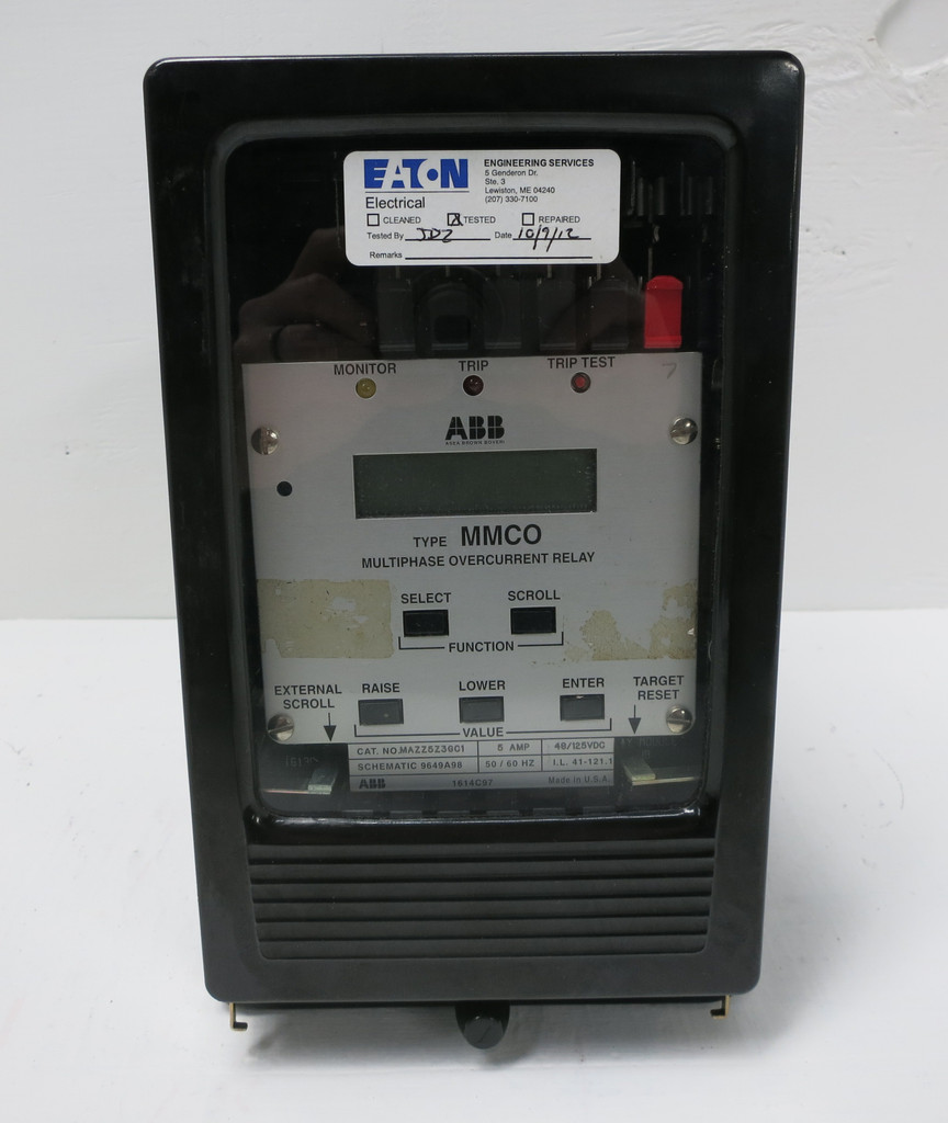 ABB MAZZ5Z3GC1 Type MMCO Multiphase Overcurrent Relay 5A 48/125 VDC (DW4518-2)