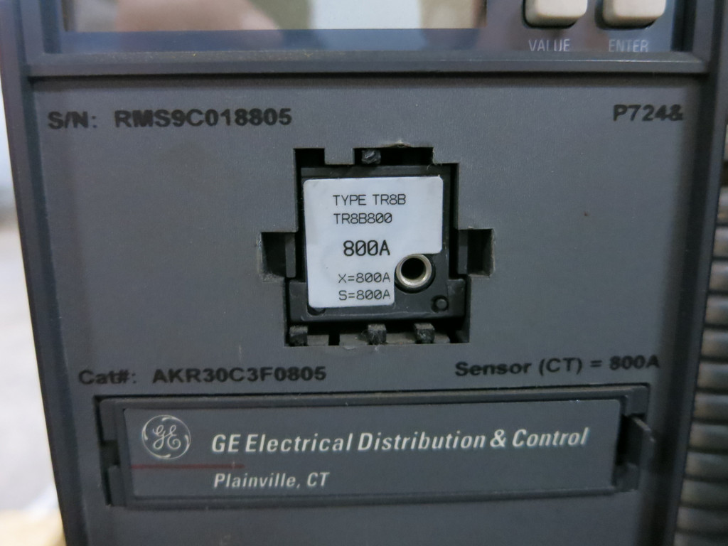 GE AKR-5A-30 800A MO Air Breaker LSIG AKR30C3F0805 800 Amp Plug General Electric (DW4666-1)
