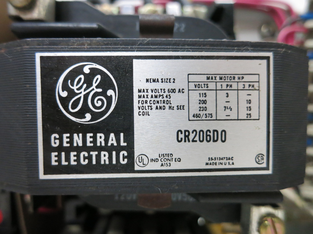 GE 8000 Size 2 Starter 30A Breaker 12" MCC Bucket 30 Amp CR206D0 TEC36030 TECL (BJ0124-3)