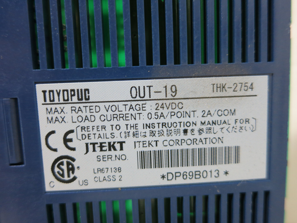 NEW Toyoda Toyopuc THK-2754 OUT-19 Transistor Output PLC Unit JTEKT THK2754 (DW4834-1)