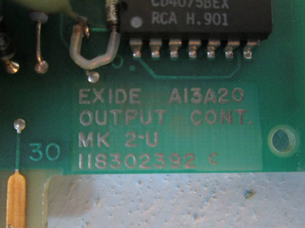 Exide A13A20 Output Cont. PLC MK 2-U 118302392 C 101072873 Rev P1 Module Board (EBI1276-10)