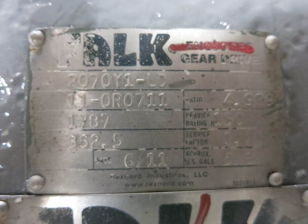 Falk L2070Y1D Gear Reducer Drive Ratio 4.929 Parallel Shaft 2070Y1LD (BJ0253-1)