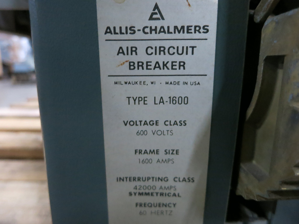 Allis-Chalmers LA-1600 1600A Air Breaker AC-Pro Trip Unit Xfmr 1600:1 1600 Amp (DW5022-1)