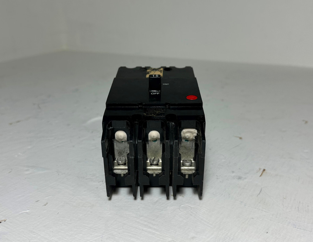 GE TEY315 15A 3P Circuit Breaker 480Y/277V Type TEY M02 15 Amp General Electric (EM4723-4)