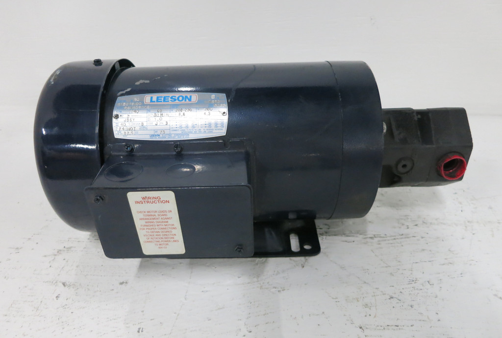 Leeson 115278.00 3HP AC Motor 208-230/460V 1740 RPM C6T17FZ59A TEFC J56Y 3 HP (DW5433-1)