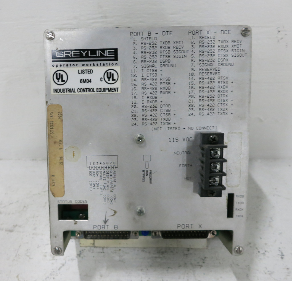 Cincinnati Greyline 2024 Operator Workstation HMI Rev G Interface (DW5536-1)