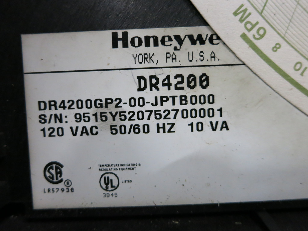 Honeywell DR4200GP2-00-JPTB000 DR4200 Chart Recorder Circular Data Aquisition (DW5563-1)