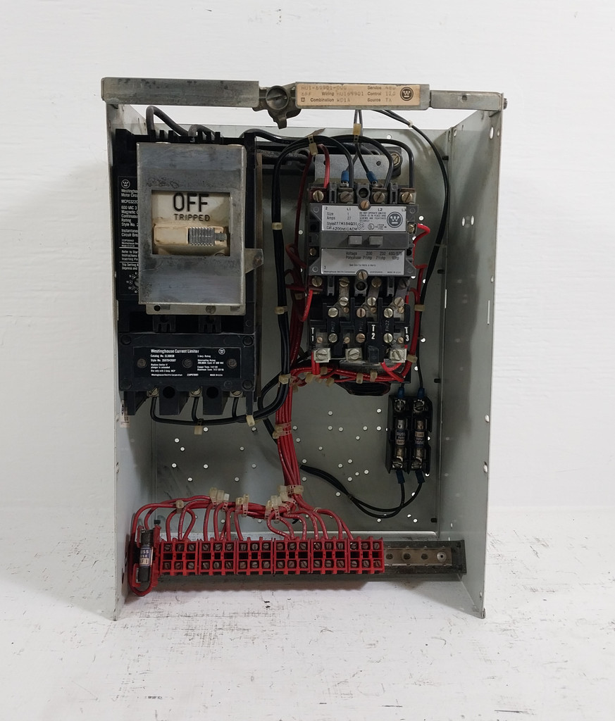 Westinghouse Type W Size 1 Starter 3A Breaker 18" MCC Bucket 3 Amp A200 MCP (BJ0520-8)