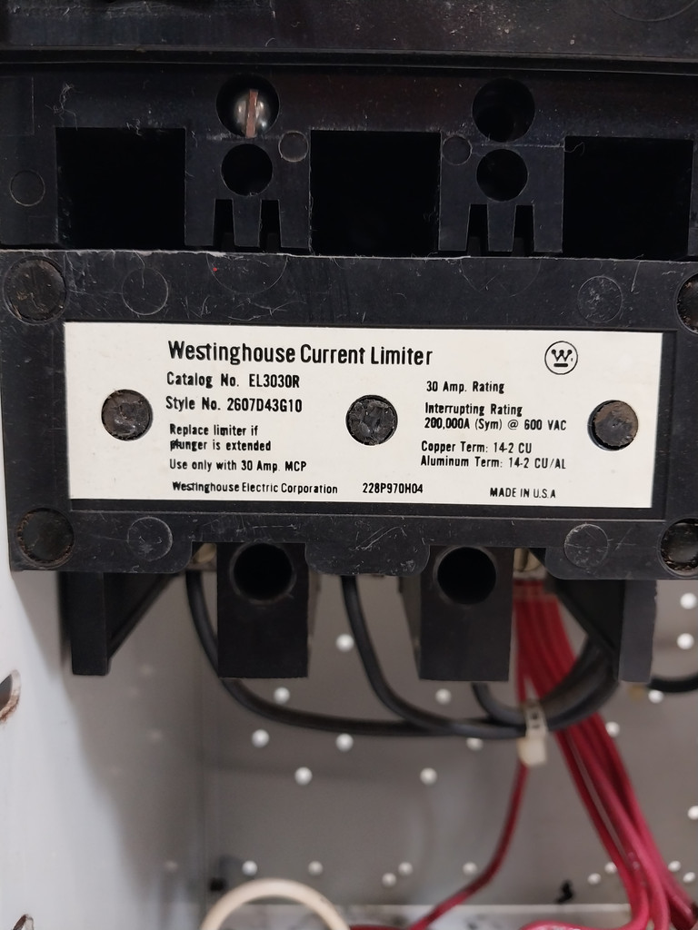 Westinghouse Type W Size 1 Starter 30A 18" Breaker MCC Bucket 30 Amp A200 MCP (BJ0519-4)