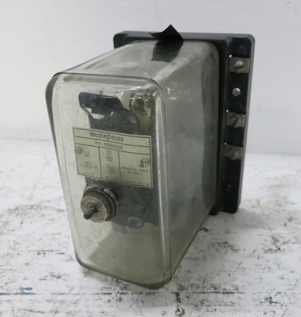 Westinghouse 292B403A28 Type SC-1 Current Relay 0.5-2 Amp SC1 (DW5657-1)