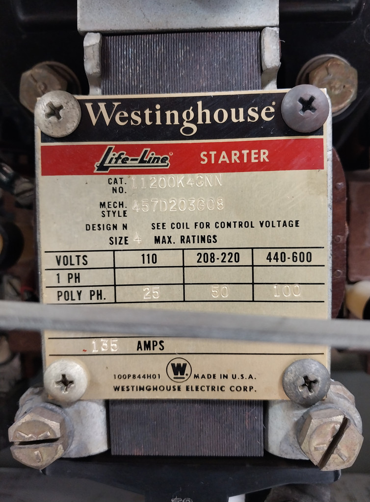 Westinghouse Type W Size 4 Starter 150A Breaker 30" MCC Bucket 150 Amp (BJ0547-2)