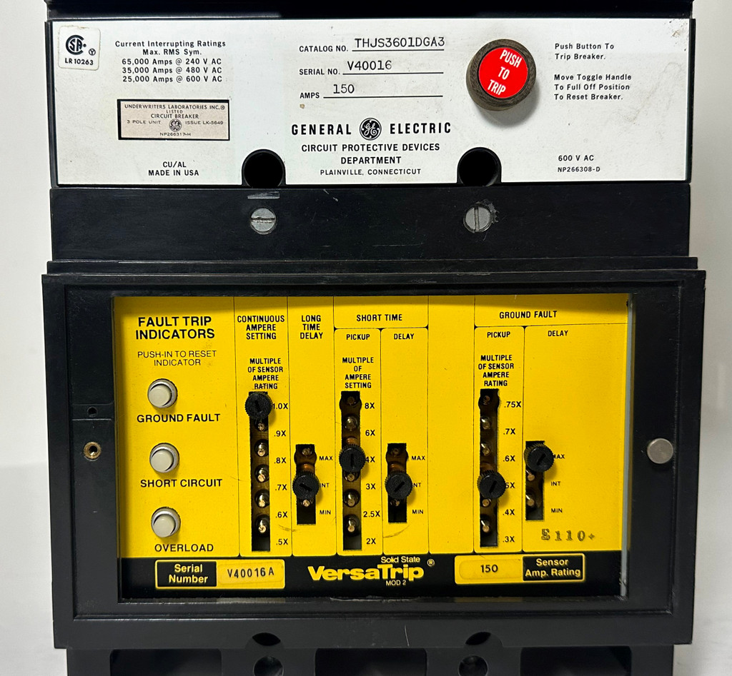 GE THJS3601DGA3 150A LSG Circuit Breaker THJS3603 150 Amp 600V General Electric (EM4847-3)