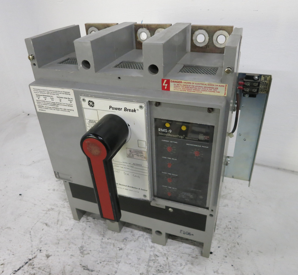 GE TP1610SS 1000A Power Break Circuit Breaker RMS-9 LSI Trip Unit 1000 Amp Plug (DW5710-1)