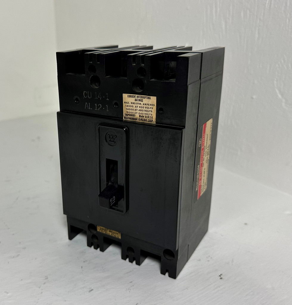 Westinghouse FA3050 50A AB De-Ion Circuit Breaker Type FA 3 Pole 480/600V 50 Amp (EM4859-2)